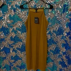 Forever 21 Yellow Velour Dress